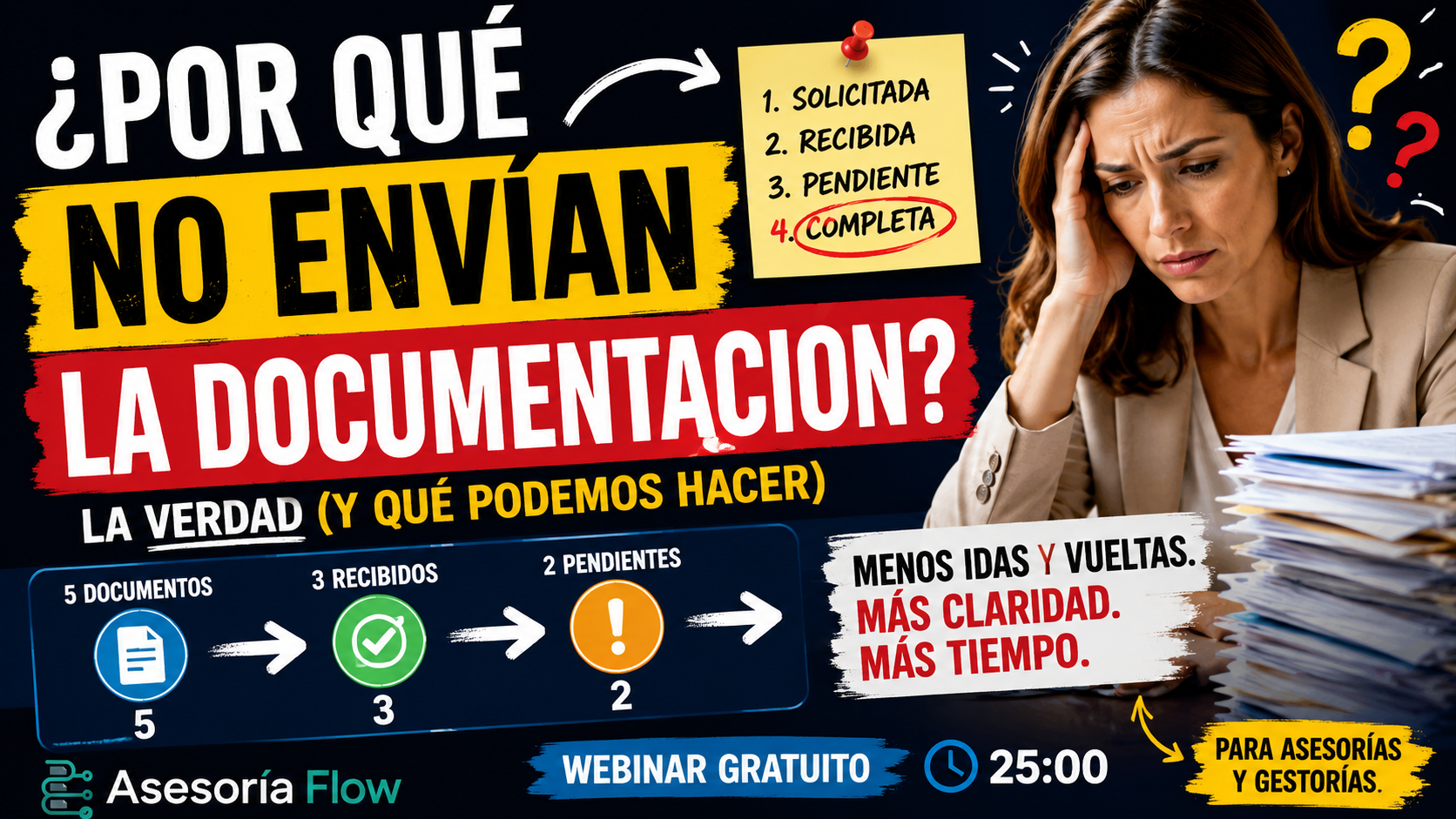 ¿Por qué sus clientes no le envían la documentación que les pide?